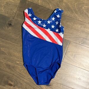 Leotard USA Red, White, Blue, Gymnastics